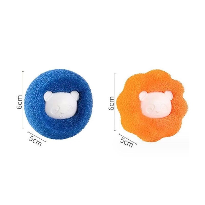 QPOIBSD 10 Pcs Box-Packed Pet Hair Remover for Laundry, Laundry Pet Hair Catcher, Washing Machine Hair Catcher, Washing Balls Dryer Balls for Clothing Dog Cat Pet Fur Remover（Orange+Blue） - Image 2